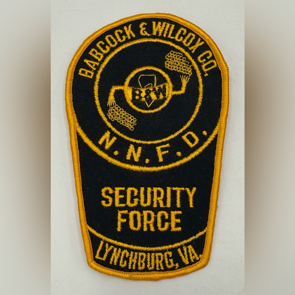 Babcock & Wilcox Co. N.N.F.D. Security Force Naval Nuclear Fuel Cloth Patch NWOT